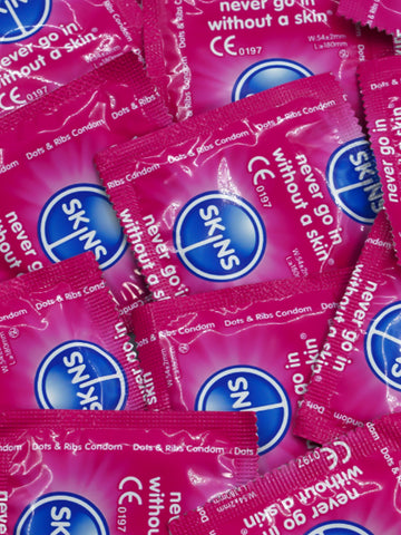 Skins (UK) Condoms Dots & Ribs 8 Pack